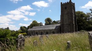 Chagford church in the long grass