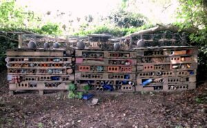 Pallets creating bug hotels