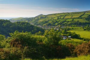 View over devon landscape