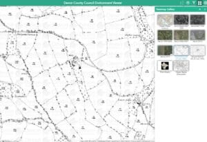 Map showing field boundary loss