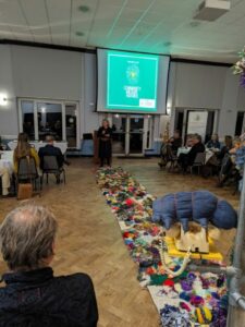 Zoomed out view of the colourful mossy carpet in the middle of the Wild About Devon Awards. Photo Credit Kate Hind, DCC.