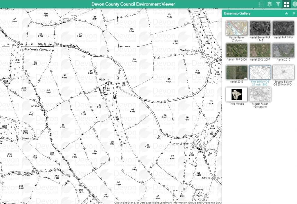 Map showing field boundary loss